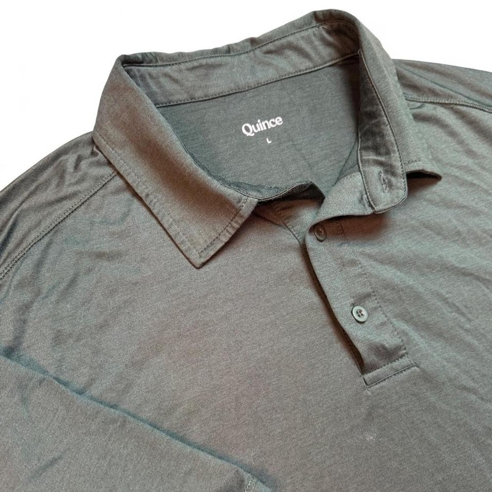 Quince preppy casual golf Men's Polo Shirt Size Large Green